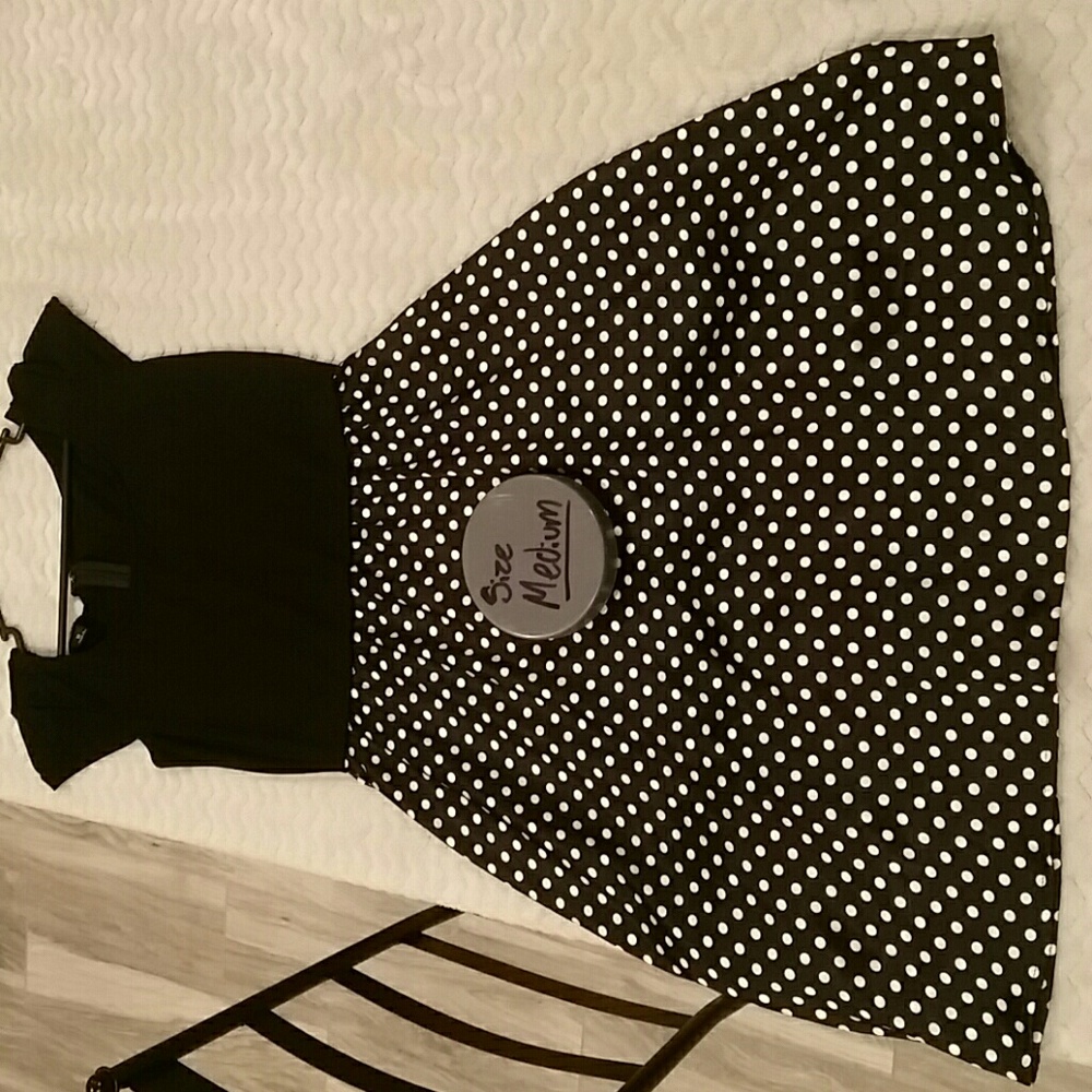 Black W/ White Polkadot Dress